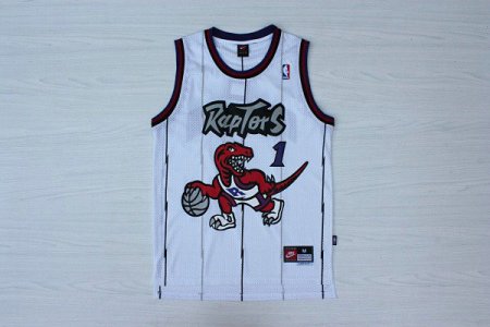 Maillot De Basket Toronto Raptors Tracy McGrady 1 Eyed Tennis Fans Blanc